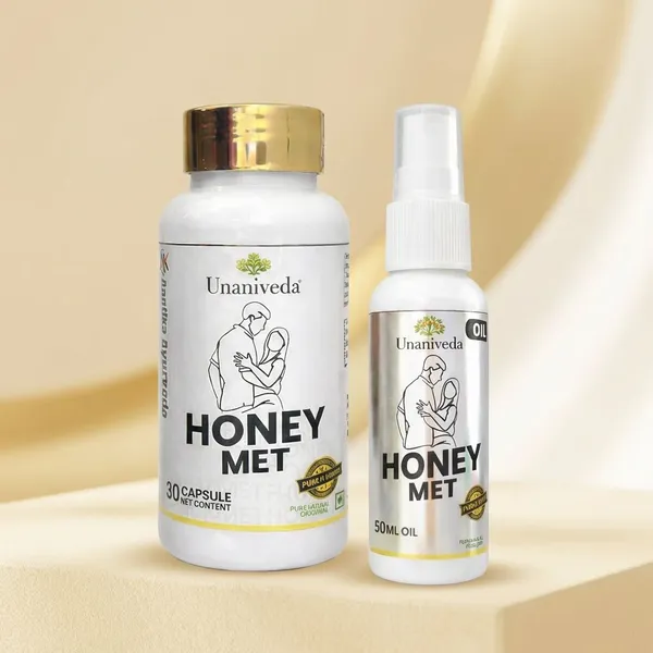 White_And_Silver_Honey_Met_Capsule_And_Oil_For_Unisex