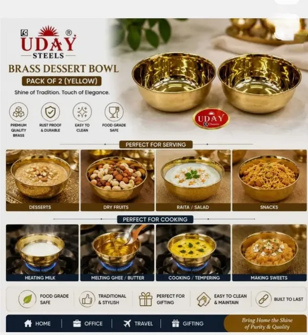 UDAY_STEEL_Brass_Dessert_Bowl_(pack_of_2)