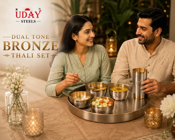UDAY_STEEL_dual_tone_bronze_thali_set_