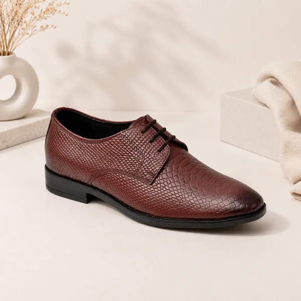Vertex_Brown_Genuine_Leather_Crocodile_Textured_Lace_Up_Formal_Shoes_For_Men