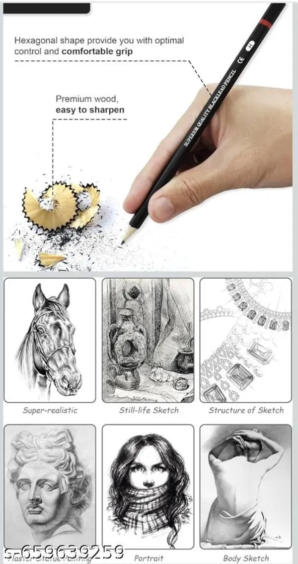 Black_Wood_Graphite_Charcoal_Rubber_Canvas_Fabric_Pencils_And_Drawing_For_Students