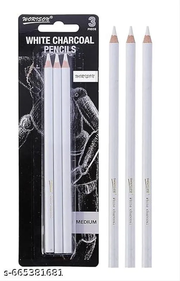 White_Charcoal_Wood_Pencils_And_Drawing_For_Students
