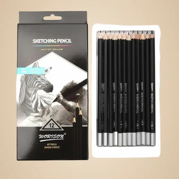 Black_Wood_Graphite_Pencils_And_Drawing_For_Students