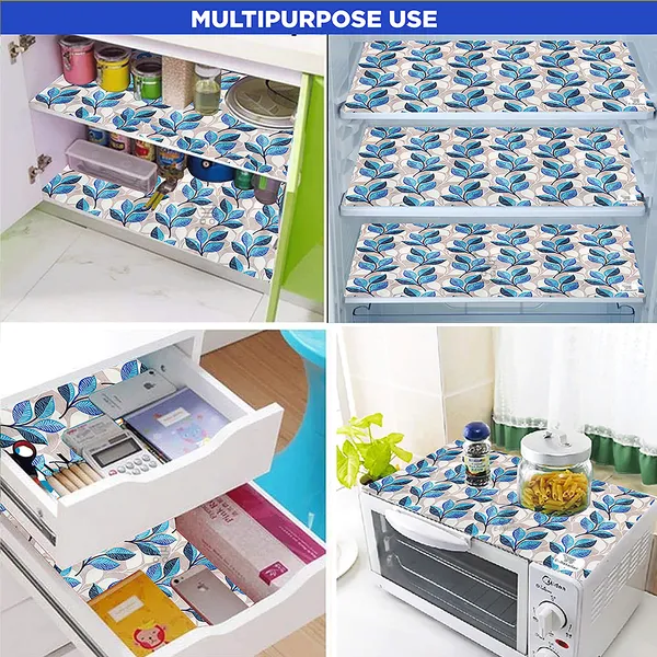 Blue_3-Layer_PolyesterFridge_Top_Cover_&_Fridge_Handle_Cover_&_3_Pc._Fridge_Mat_Set_For_Home