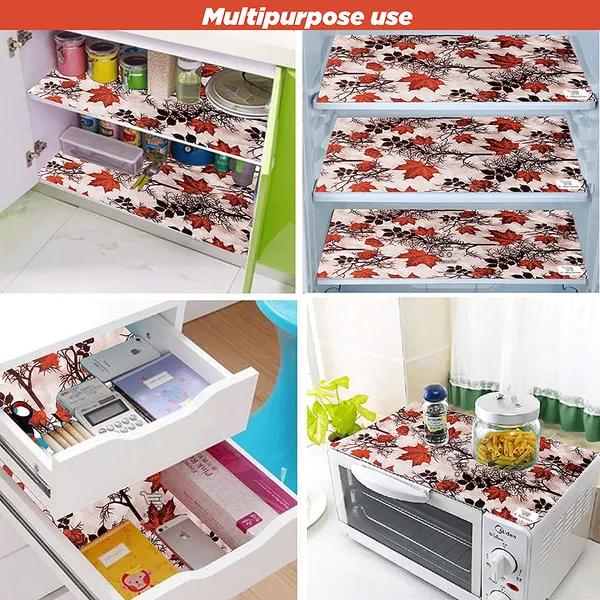 Brown_3-Layer_PolyesterFridge_Top_Cover_&_Fridge_Handle_Cover_&_6_Pc._Fridge_Mat_Set_For_Home