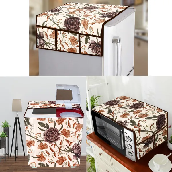 Brown_Polyester_Fabric_Fridge_Top_Cover_For_Home