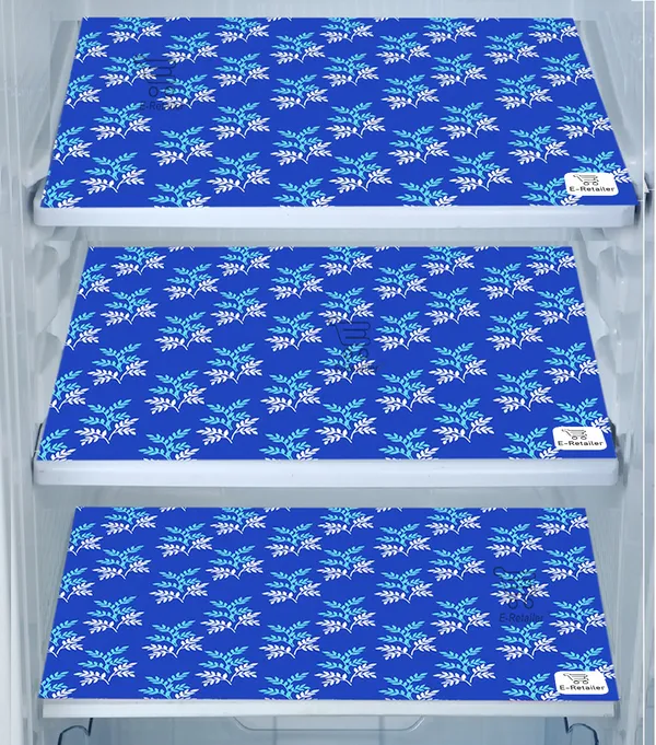 Blue_3-Layer_PolyesterFridge_Top_Cover_&_Fridge_Handle_Cover_&_3_Pc._Fridge_Mat_Set_For_Home
