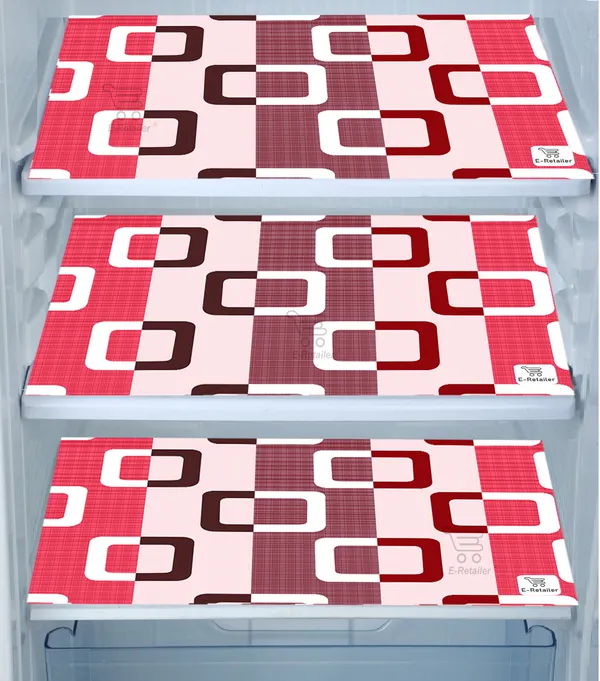 Purple_3-Layer_PolyesterFridge_Top_Cover_&_Fridge_Handle_Cover_&_3_Pc._Fridge_Mat_Set_For_Home