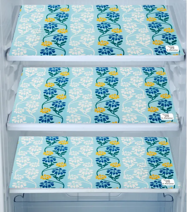 Blue_3-Layer_PolyesterFridge_Top_Cover_&_Fridge_Handle_Cover_&_3_Pc._Fridge_Mat_Set_For_Home