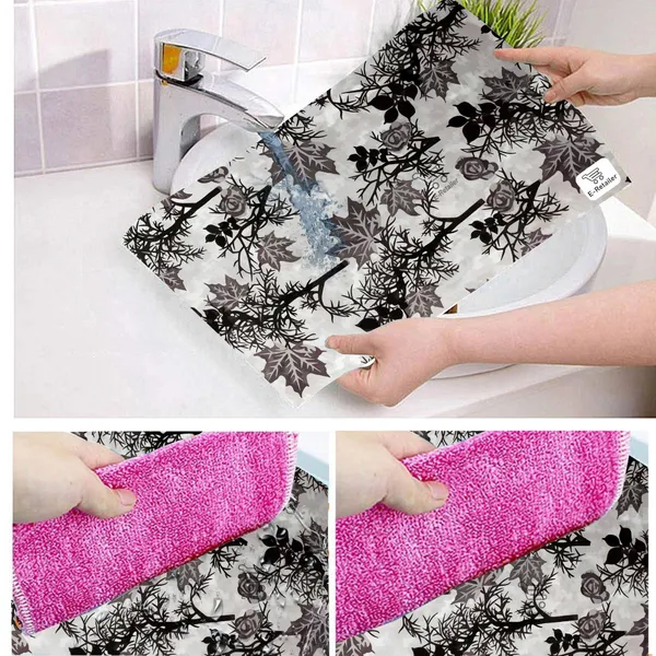 Black_3-Layer_PolyesterFridge_Top_Cover_&_Fridge_Handle_Cover_&_3_Pc._Fridge_Mat_Set_For_Home