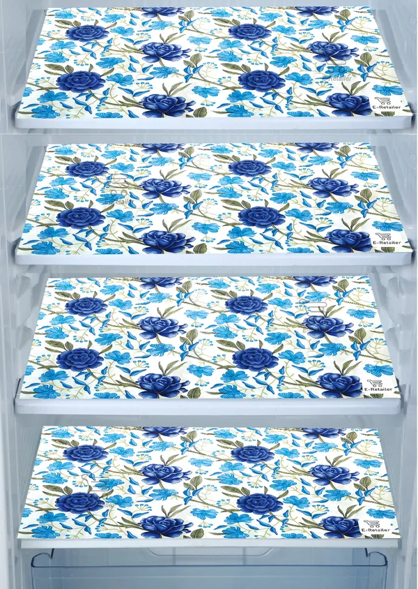 Blue_3-Layer_PolyesterFridge_Top_Cover_&_Fridge_Handle_Cover_&_4_Pc._Fridge_Mat_Set_For_Home