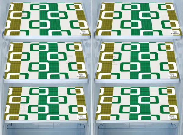 Green_3-Layer_PolyesterFridge_Top_Cover_&_Fridge_Handle_Cover_&_6_Pc._Fridge_Mat_Set_For_Home