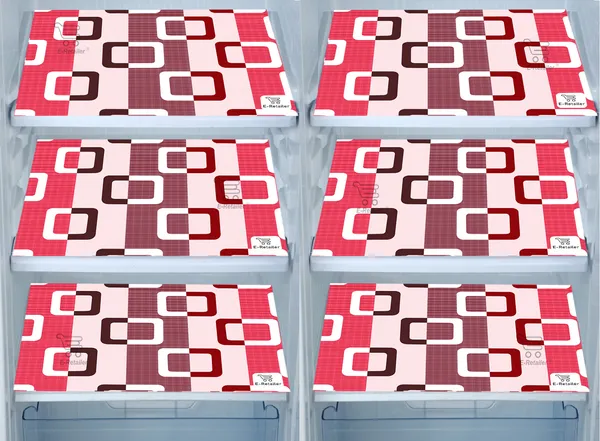 Purple_3-Layer_PolyesterFridge_Top_Cover_&_Fridge_Handle_Cover_&_6_Pc._Fridge_Mat_Set_For_Home