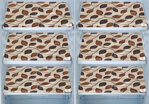 Brown_3-Layer_PolyesterFridge_Top_Cover_&_Fridge_Handle_Cover_&_6_Pc._Fridge_Mat_Set_For_Home