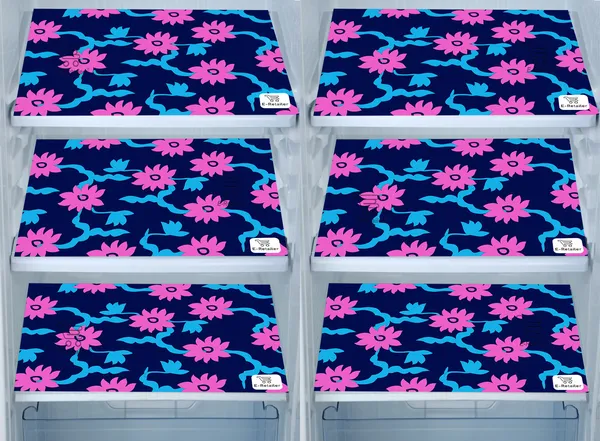 Blue_3-Layer_PolyesterFridge_Top_Cover_&_Fridge_Handle_Cover_&_6_Pc._Fridge_Mat_Set_For_Home
