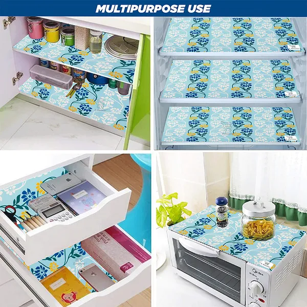 Blue_3-Layer_PolyesterFridge_Top_Cover_&_Fridge_Handle_Cover_&_6_Pc._Fridge_Mat_Set_For_Home