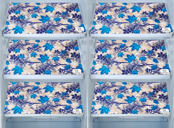 Blue_3-Layer_PolyesterFridge_Top_Cover_&_Fridge_Handle_Cover_&_6_Pc._Fridge_Mat_Set_For_Home