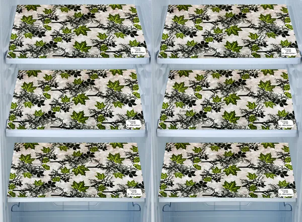 Green_3-Layer_PolyesterFridge_Top_Cover_&_Fridge_Handle_Cover_&_6_Pc._Fridge_Mat_Set_For_Home