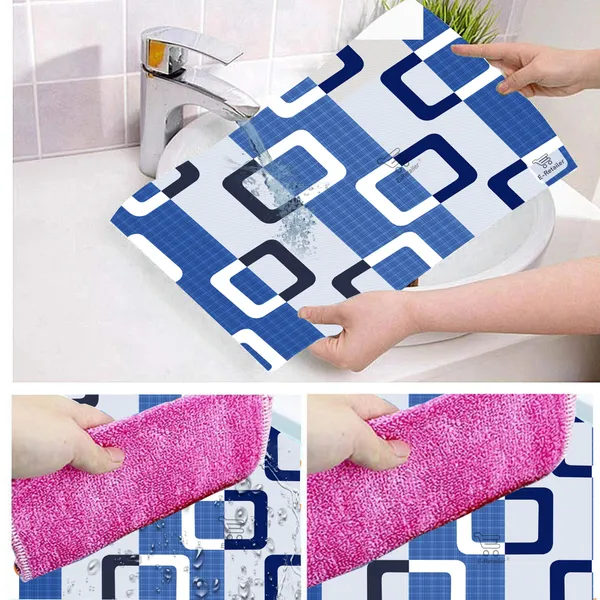 Blue_3-Layer_PolyesterWith_Premium_Pvc_Fridge_Top_Cover_With_3_Pc._Fridge_Mats_For_Home