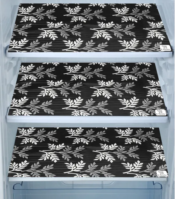 Black_Polyester_Fabric_Fridge_Top_Cover_Combo_Set_For_Home