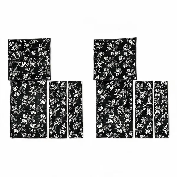 Black_Polyester_Fabric_Fridge_Top_Cover_Combo_Set_For_Home