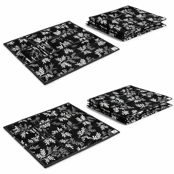 Black_Polyester_Fabric_Fridge_Top_Cover_Combo_Set_For_Home