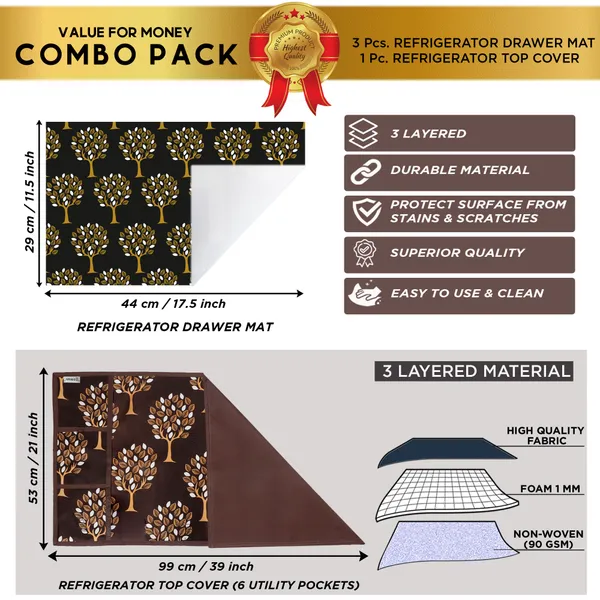 Brown_Polyester_Fabric_Fridge_Top_Cover_Combo_Set_For_Home