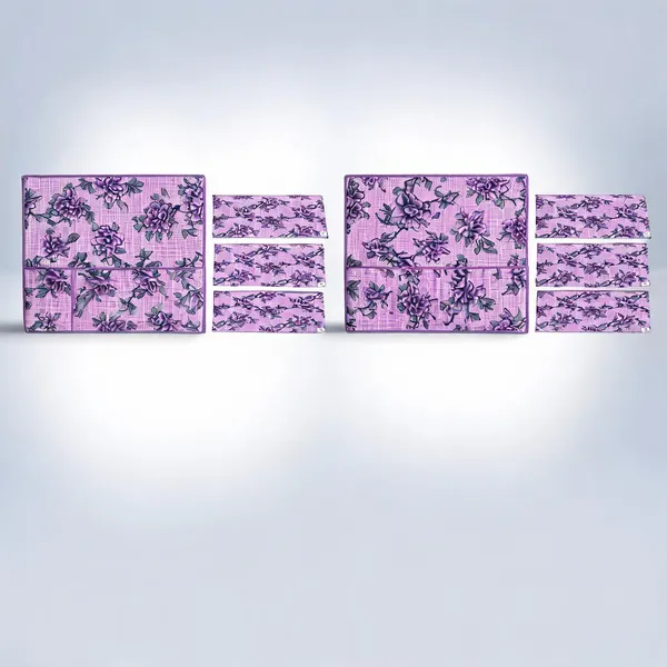 Purple_Polyester_Fabric_Fridge_Top_Cover_Combo_Set_For_Home