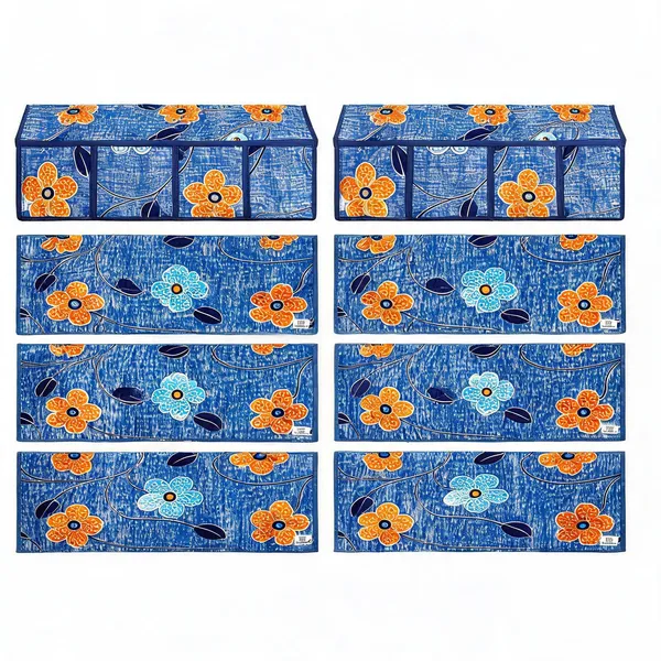 Blue_Polyester_Fabric_Fridge_Top_Cover_Combo_Set_For_Home