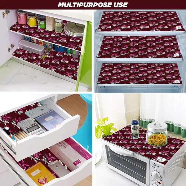 Purple_3-Layer_PolyesterWith_Premium_Pvc_Fridge_Top_Cover_With_6_Pc._Fridge_Mats_For_Home
