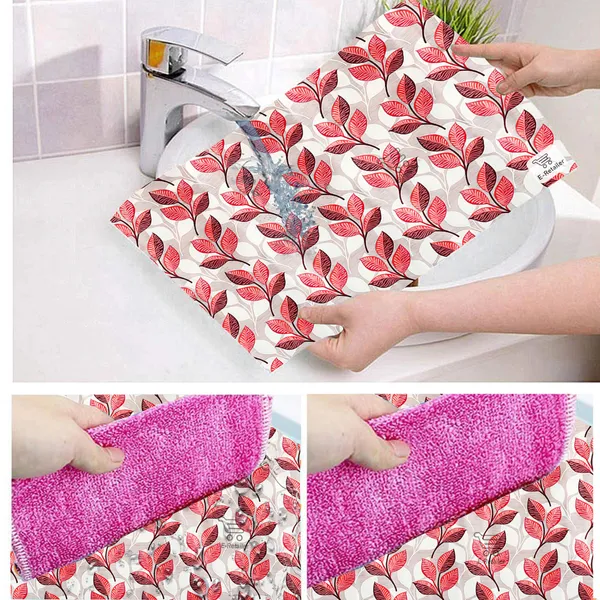 Multicolor_3-Layer_PolyesterWith_Premium_Pvc_Fridge_Top_Cover_With_6_Pc._Fridge_Mats_For_Home