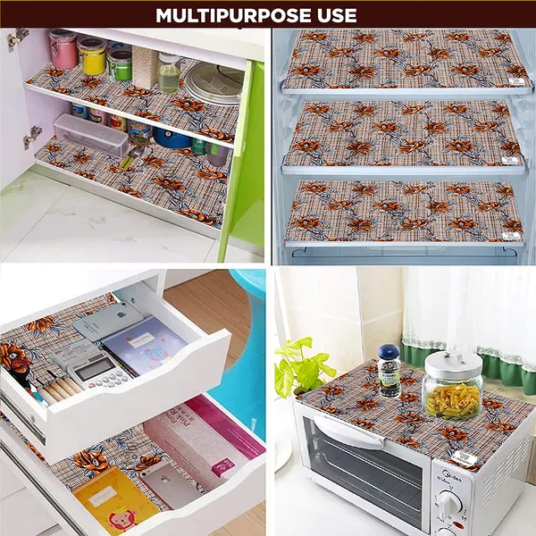 Brown_3-Layer_PolyesterWith_Premium_Pvc_Fridge_Top_Cover_With_6_Pc._Fridge_Mats_For_Home
