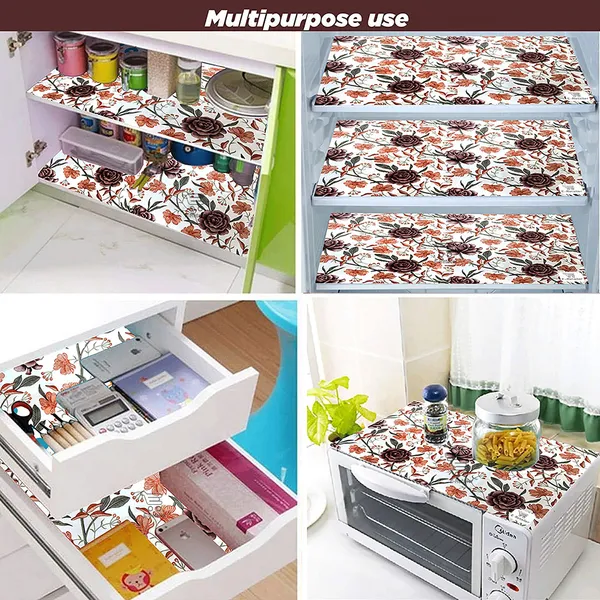 Brown_3-Layer_PolyesterWith_Premium_Pvc_Fridge_Top_Cover_With_6_Pc._Fridge_Mats_For_Home
