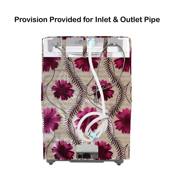 Red_3-Layer_PolyesterFront_Loading_Washing_Machine_Cover_&_Fridge_Top_Cover_Set_For_Home