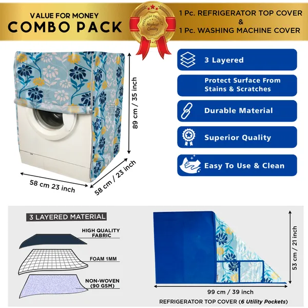 Blue_3-Layer_PolyesterFront_Loading_Washing_Machine_Cover_&_Fridge_Top_Cover_Set_For_Home