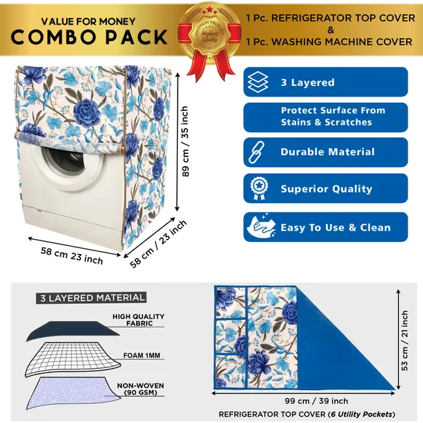 Blue_3-Layer_PolyesterFront_Loading_Washing_Machine_Cover_&_Fridge_Top_Cover_Set_For_Home