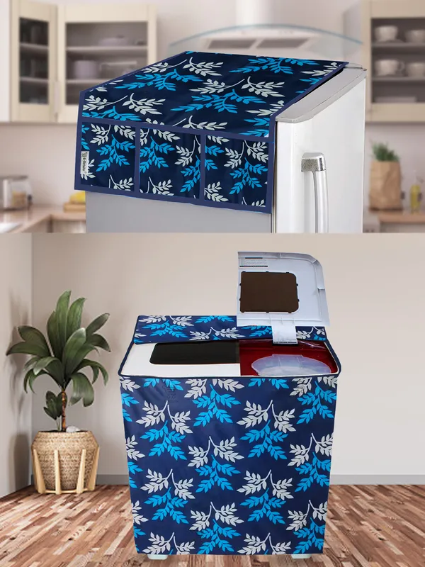 Blue_3-Layer_PolyesterSemi-Automatic_Washing_Machine_Cover_&_Fridge_Top_Cover_Set_For_Home