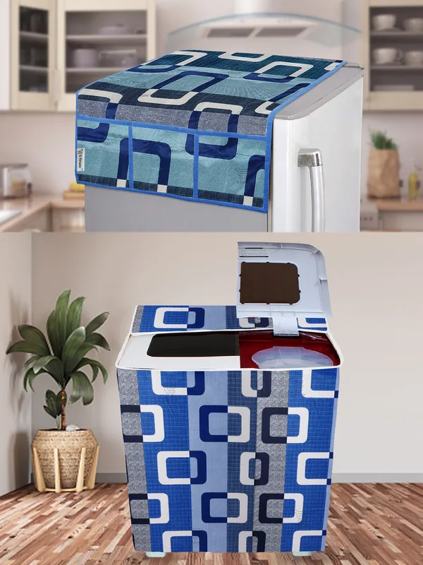Blue_3-Layer_PolyesterSemi-Automatic_Washing_Machine_Cover_&_Fridge_Top_Cover_Set_For_Home