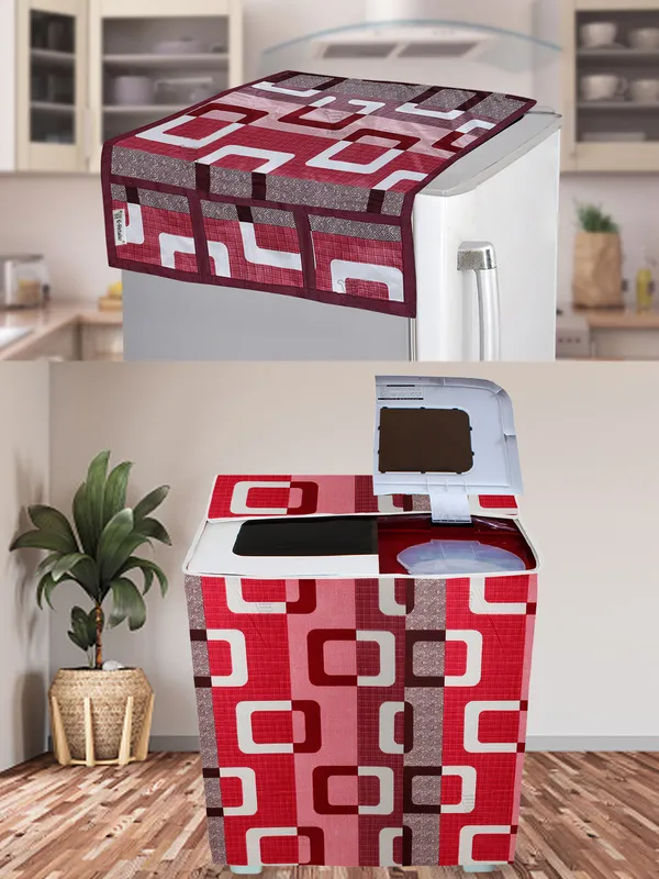 Purple_3-Layer_PolyesterSemi-Automatic_Washing_Machine_Cover_&_Fridge_Top_Cover_Set_For_Home