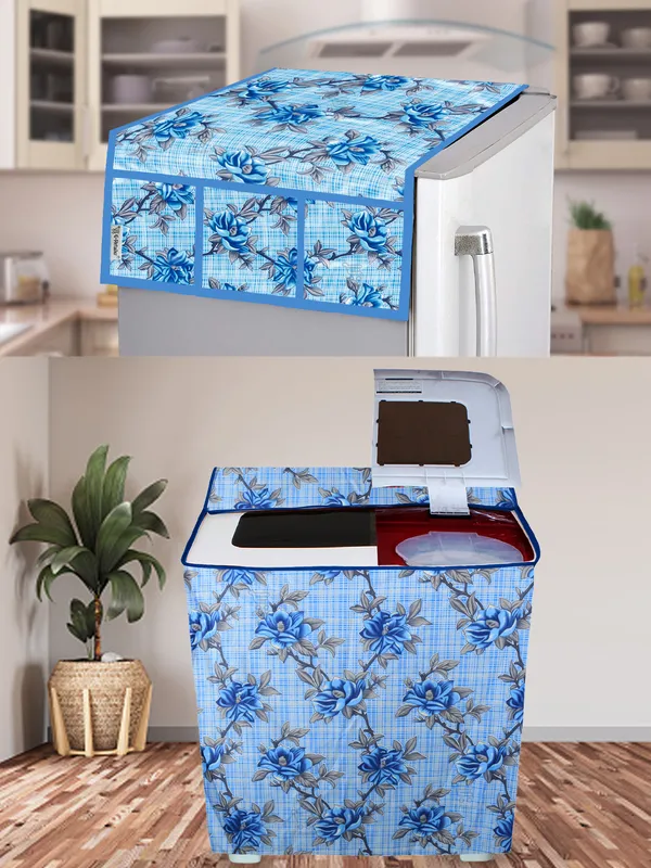 Blue_3-Layer_PolyesterSemi-Automatic_Washing_Machine_Cover_&_Fridge_Top_Cover_Set_For_Home