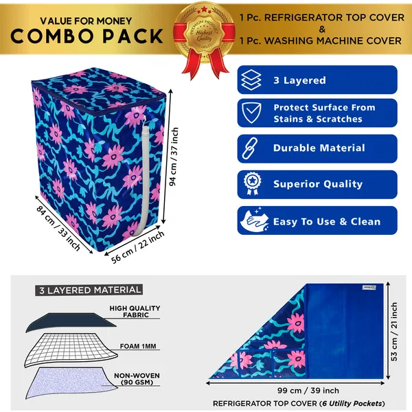 Blue_3-Layer_PolyesterSemi-Automatic_Washing_Machine_Cover_&_Fridge_Top_Cover_Set_For_Home
