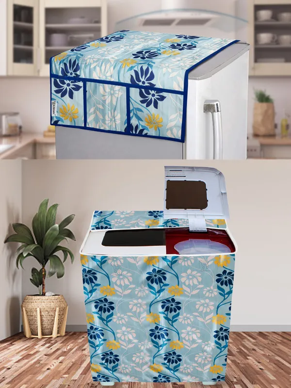 Blue_3-Layer_PolyesterSemi-Automatic_Washing_Machine_Cover_&_Fridge_Top_Cover_Set_For_Home