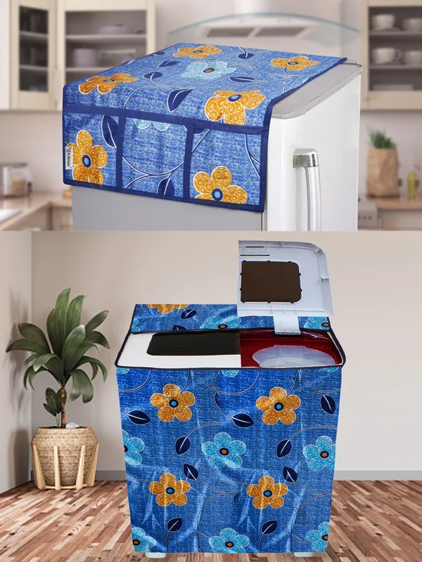 Blue_3-Layer_PolyesterSemi-Automatic_Washing_Machine_Cover_&_Fridge_Top_Cover_Set_For_Home