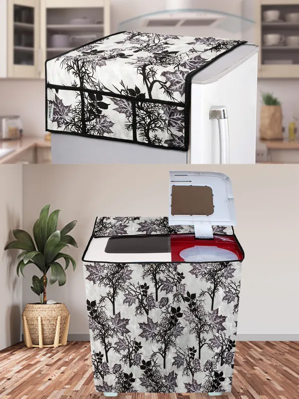 Black_3-Layer_PolyesterSemi-Automatic_Washing_Machine_Cover_&_Fridge_Top_Cover_Set_For_Home