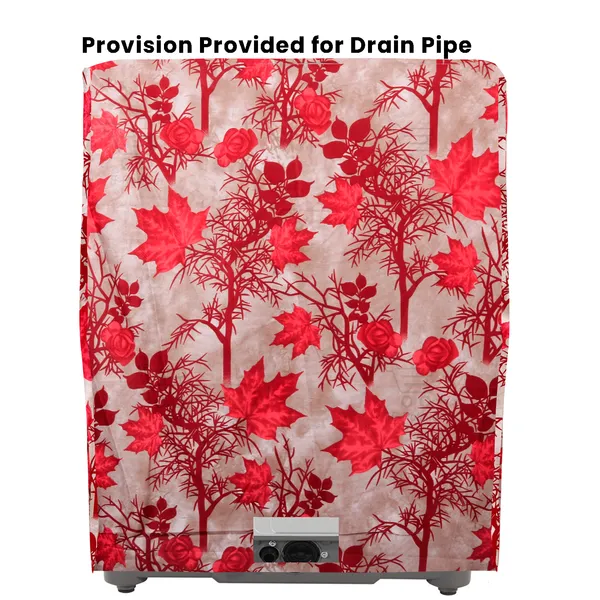 Red_3-Layer_PolyesterSemi-Automatic_Washing_Machine_Cover_&_Fridge_Top_Cover_Set_For_Home