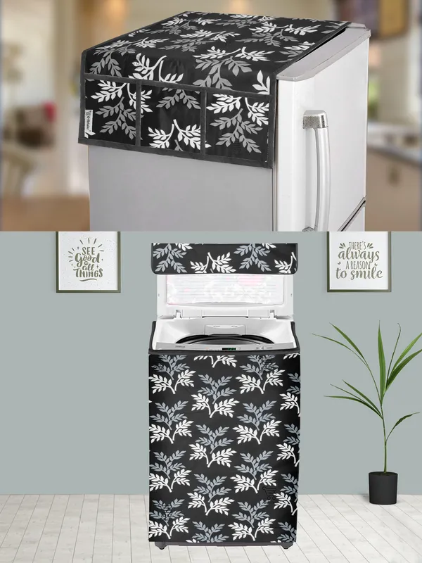 Black_3-Layer_PolyesterTop_Load_And_Fully_Automatic_Washing_Machine_Cover_&_Fridge_Top_Cover_Set_For_Home