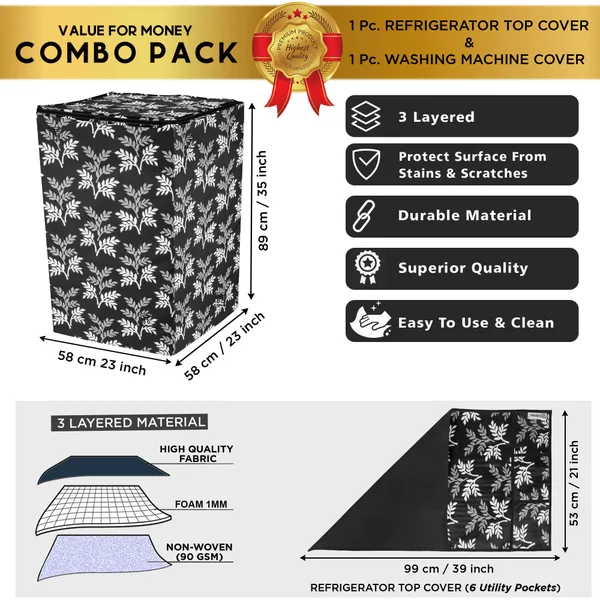 Black_3-Layer_PolyesterTop_Load_And_Fully_Automatic_Washing_Machine_Cover_&_Fridge_Top_Cover_Set_For_Home
