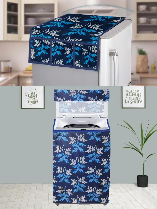 Blue_3-Layer_PolyesterTop_Load_And_Fully_Automatic_Washing_Machine_Cover_&_Fridge_Top_Cover_Set_For_Home