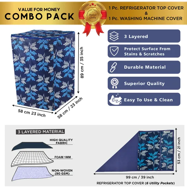 Blue_3-Layer_PolyesterTop_Load_And_Fully_Automatic_Washing_Machine_Cover_&_Fridge_Top_Cover_Set_For_Home