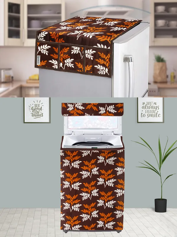 Brown_3-Layer_PolyesterTop_Load_And_Fully_Automatic_Washing_Machine_Cover_&_Fridge_Top_Cover_Set_For_Home